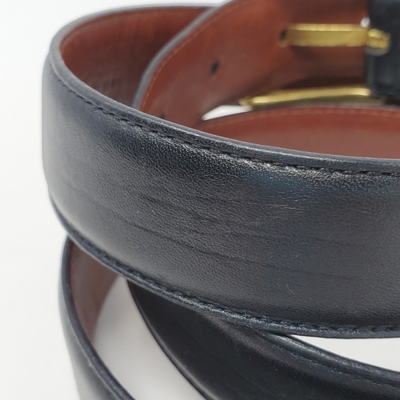 COACH BLACK LEATHER BELT GOLD BUCKLE MEN SIZE 40 CLASSIC PROFESSIONAL BUSINESS - Picture 14 of 14
